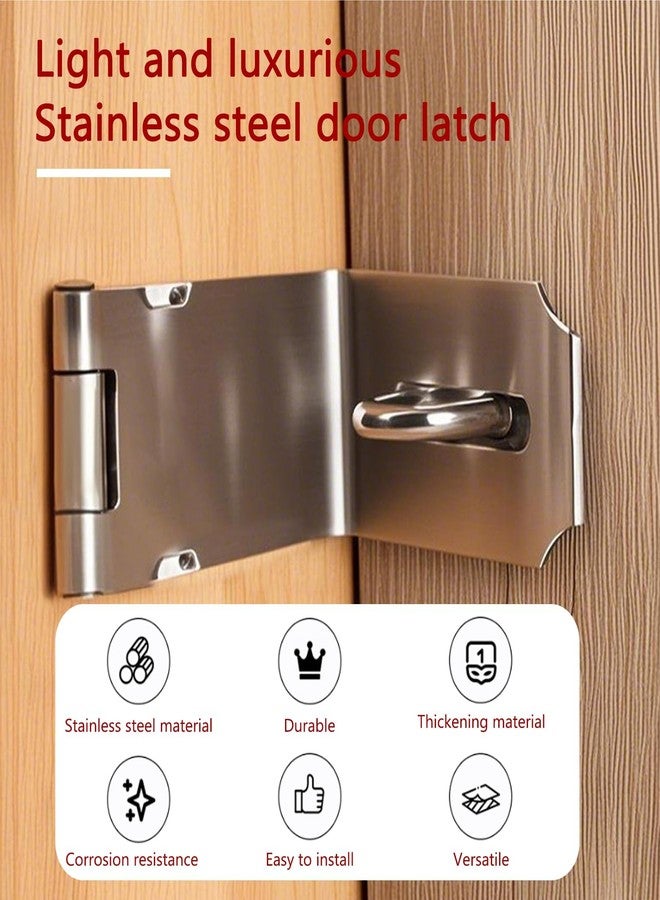 TARINI Padlock Hasp Latch, Small Padlock, Small Door Latch, 3 Pcs Vintage Door Lock Latches - Hasp & Bolt Hardware for Doors, Cabinets, Wooden Doors & Gates - Image 3